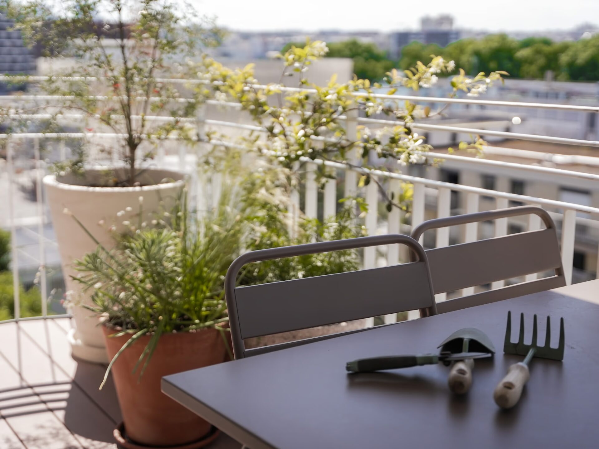petites-garrigues-clichy-terrasse-aménagée-15m2-table-et-pots